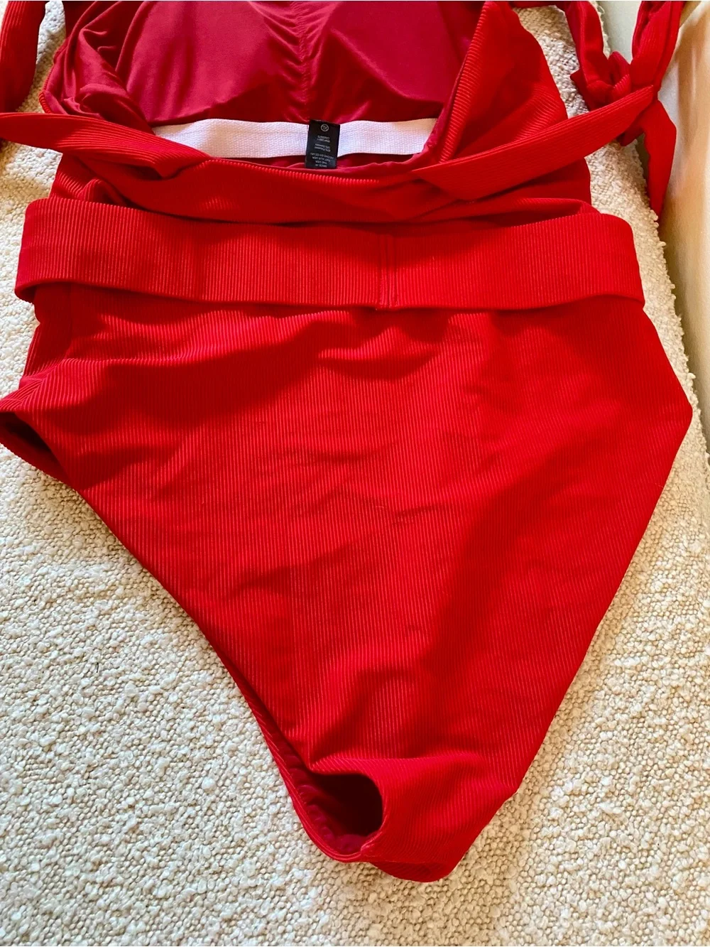 Beach Riot Sydney Red Belted One-Piece Swimsuit